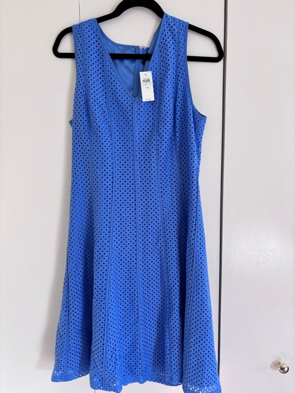 Eyelet dark perriwinkle Ann Taylor dress size 10